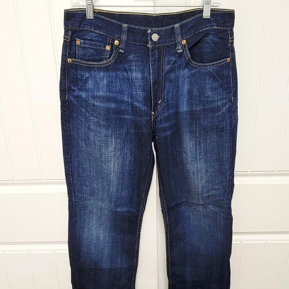 Levi's 514 Men's Size 33 x 30 Straight Fit Jeans Dark Wash EUC - Picture 1 of 9